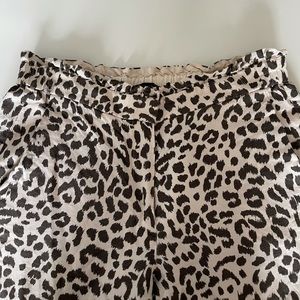 J.crew leopard linen cropped pants - 12